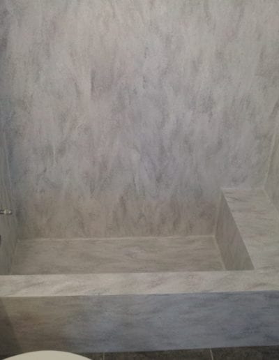 seamless tub shower combo corian arrowroot 10 x 12 soap niche