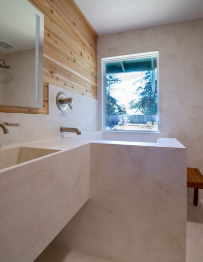 Seamless staron vanity, tub, floor, shower