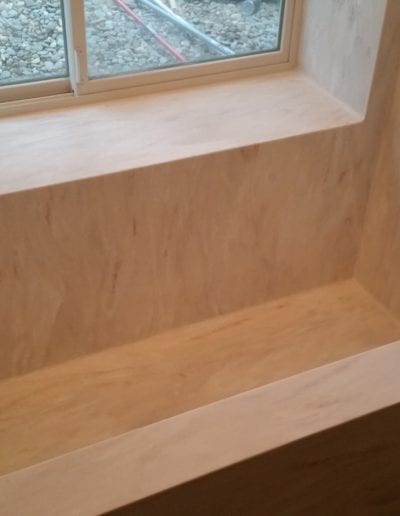 seamless tub shower combo corian witch hazel angled back rest