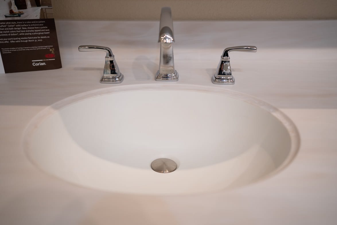 Photo of sink with Signature Surfaces countertop